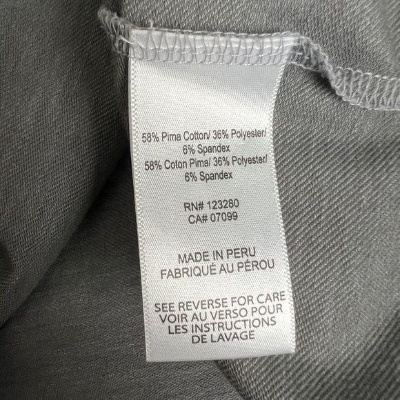 Travis Mathew Gray Striped Short Sleeve Collared Polo Shirt Medium Logo Sleeve‎ - Picture 6 of 7